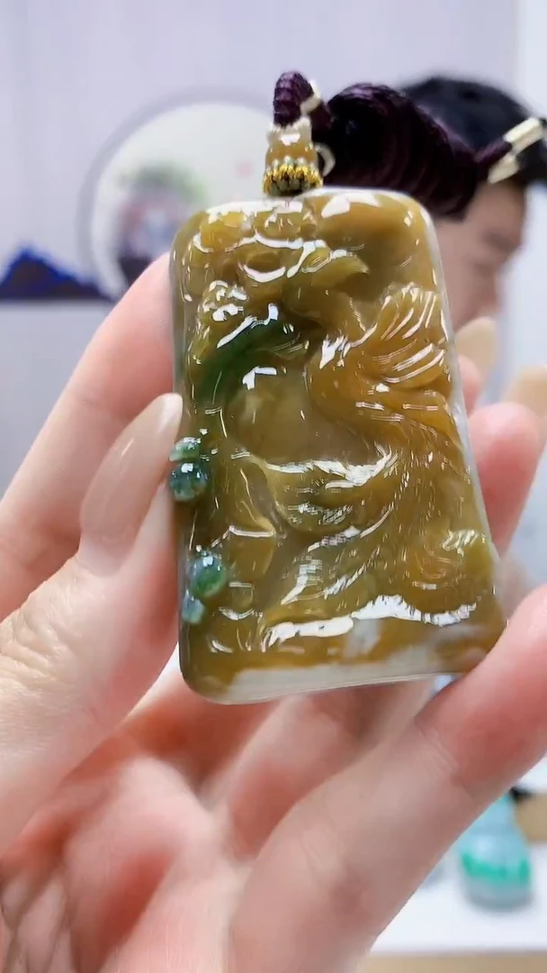 未镶嵌定制翡翠5028MM-毛货挂件97