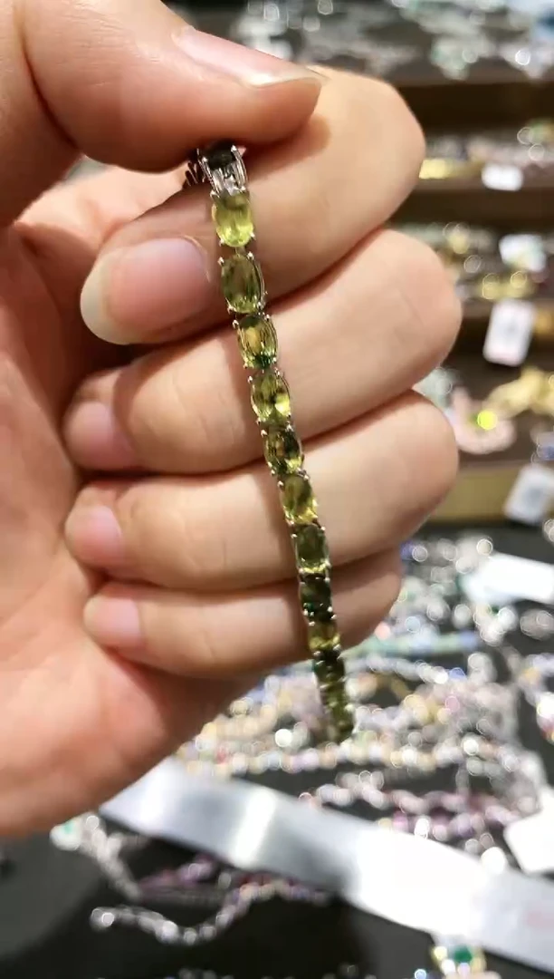 【闪购商品】蓝宝石手链银S925镶嵌手链