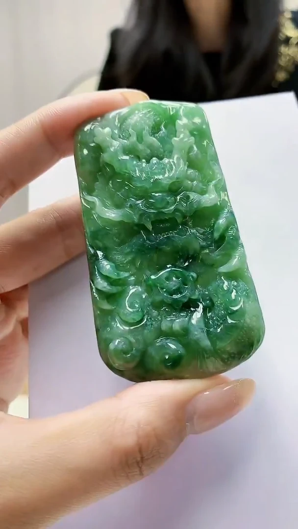 未镶嵌定制翡翠4812MM-毛货挂件23