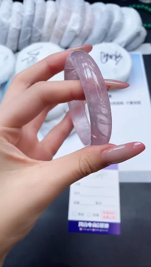 未镶嵌手镯石英质玉7K80-56