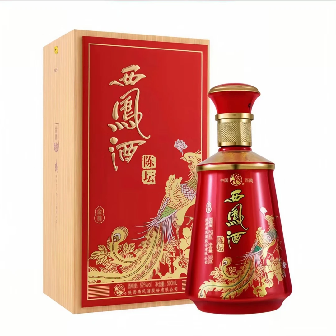西凤酒 52度陈坛金尊凤香型白酒 500ml/盒52度