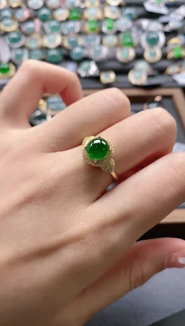 【闪购商品】翡翠戒指银S925镶嵌51511