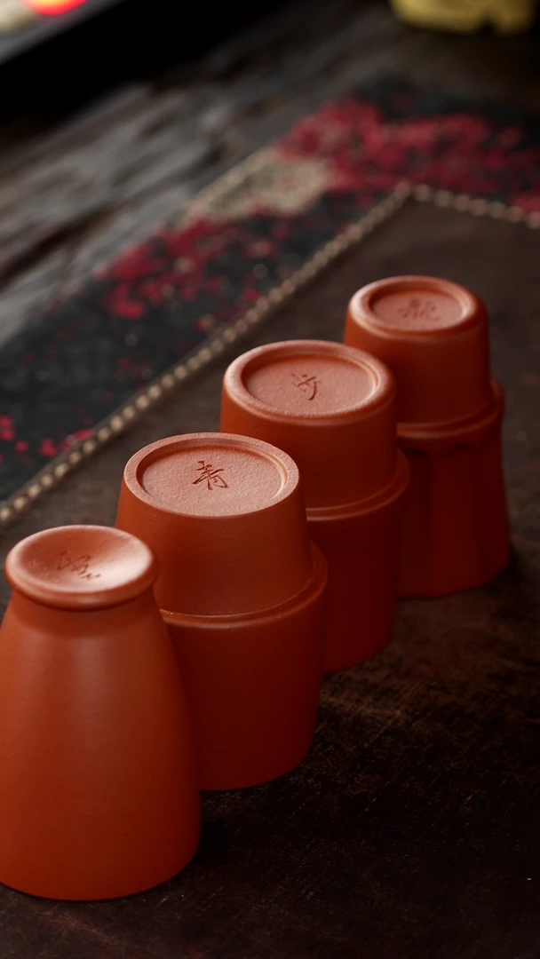 茶杯紫砂非遗茶器-龙步青云套杯