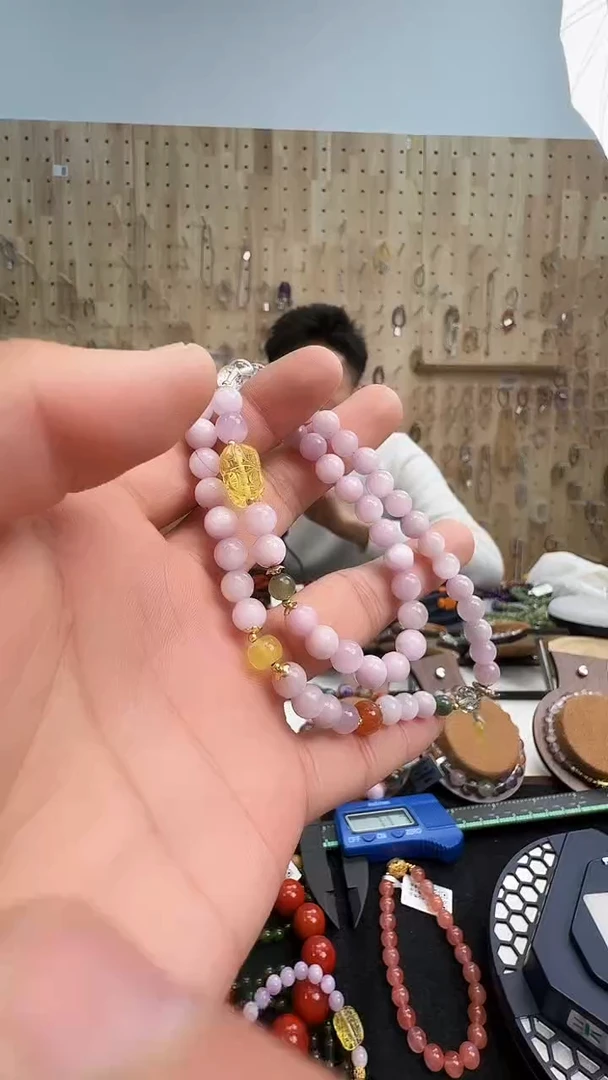 未镶嵌锂辉石项链村1585 约7mm