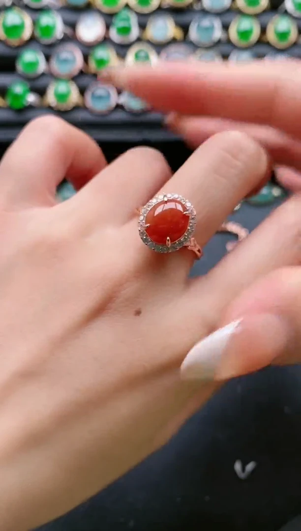 【闪购商品】翡翠戒指银S925镶嵌1111