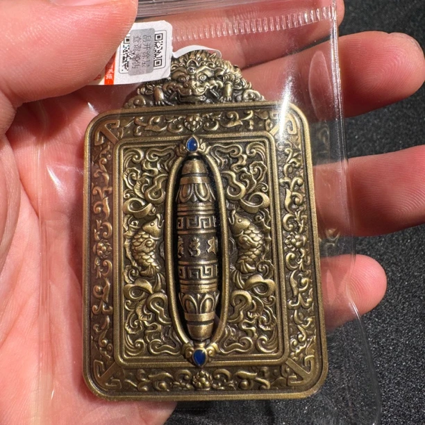 唐卡嘎乌盒 唐卡壳 纯铜壳（画芯4*5）