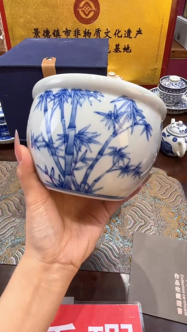 杯子瓷景德镇手工手绘陶瓷