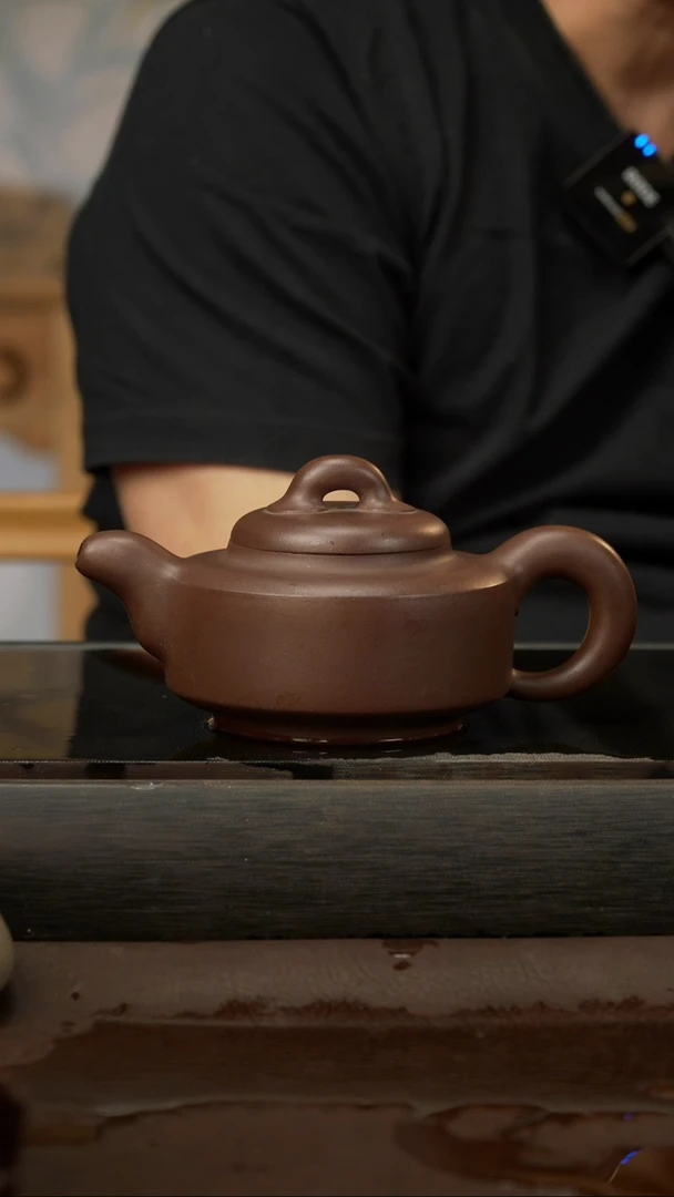 茶壶紫砂07，道洪壶，黑星土