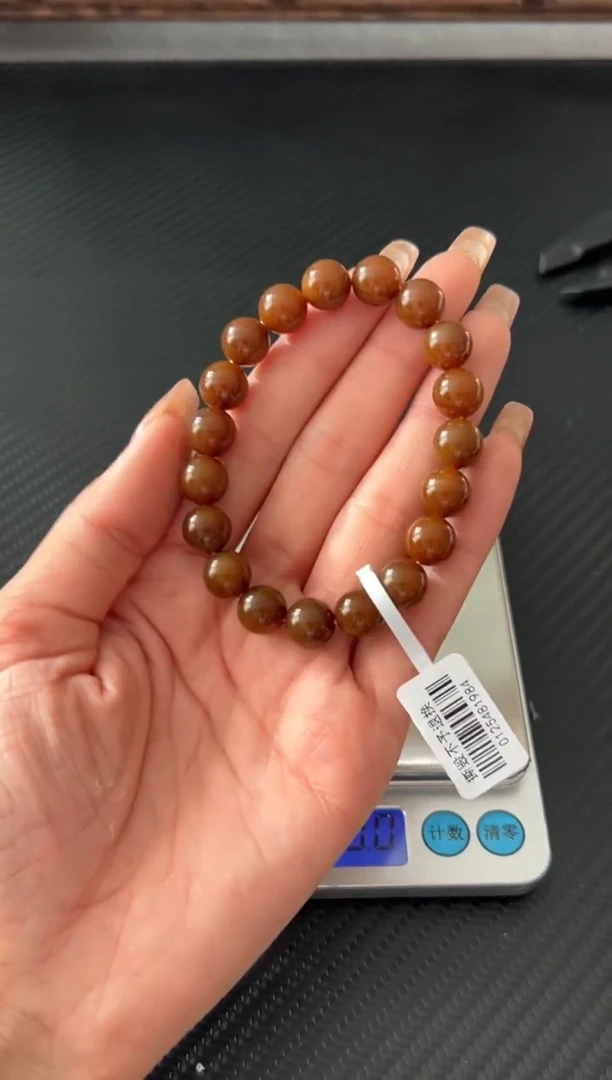 未镶嵌手串和田玉若羌微色差卡10m