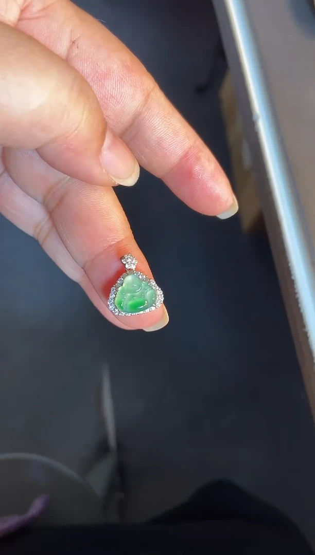 吊坠(不含链)银S925镶嵌翡翠1