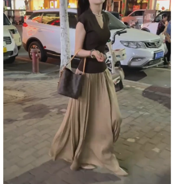 2025夏季时尚潮流百搭精品女装上衣半身裙两件套-非t