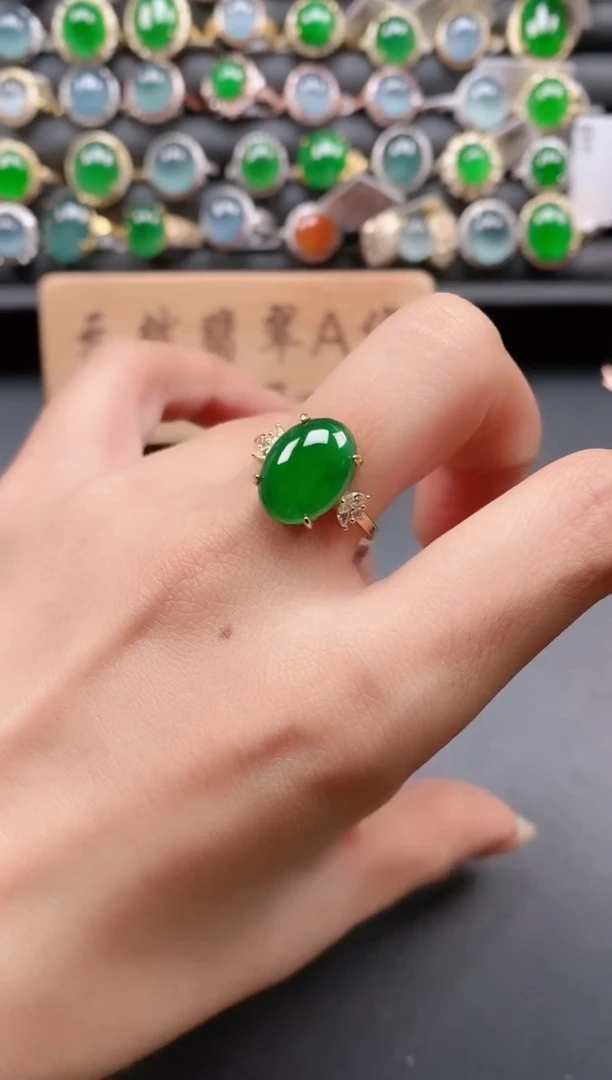 银S925镶嵌戒指翡翠1111