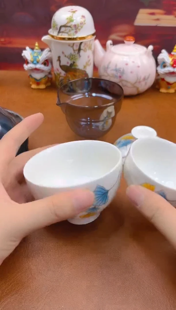 陶瓷茶具摆件旅行套组