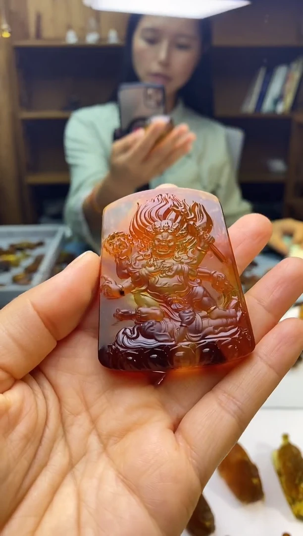 琥珀颈饰未镶嵌SN68-174（大黑头）