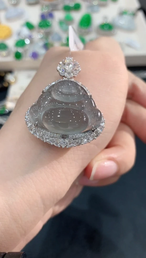 翡翠18K金镶嵌吊坠(不含链)王*敏b96  618好物