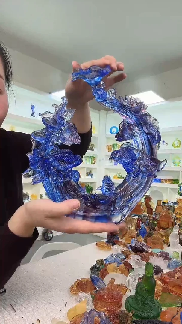 手工艺品琉璃金玉满堂