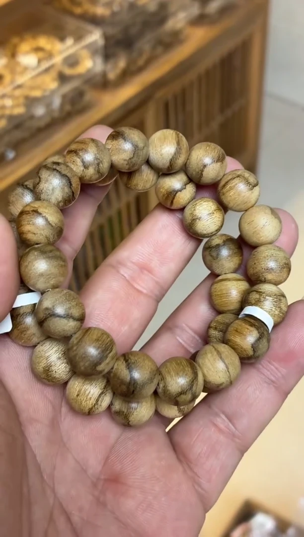 沉香手串 达拉干圆珠单圈虎斑1.3多样性发其一