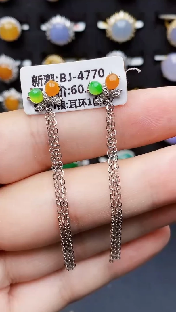 银S925镶嵌戒指翡翠4075