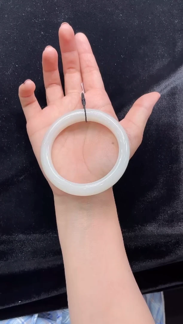 和田玉手镯未镶嵌新疆直发和田玉白玉#59上等和田玉手镯女