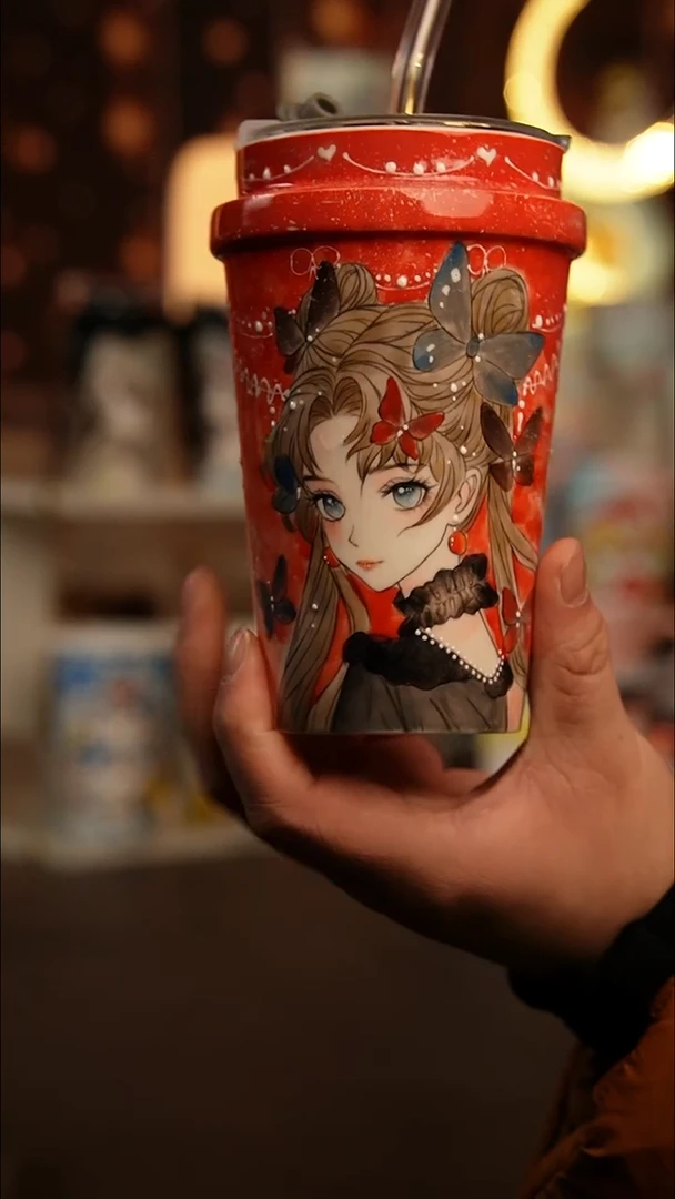 （玉泥）景德镇手工手绘文创陶瓷杯