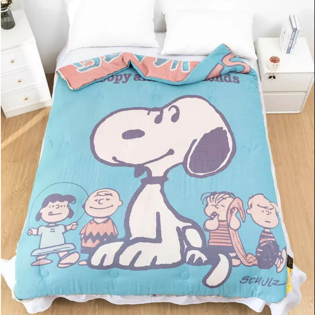 【史努比小队】150*200cm A类双层纱全棉纱布大豆被