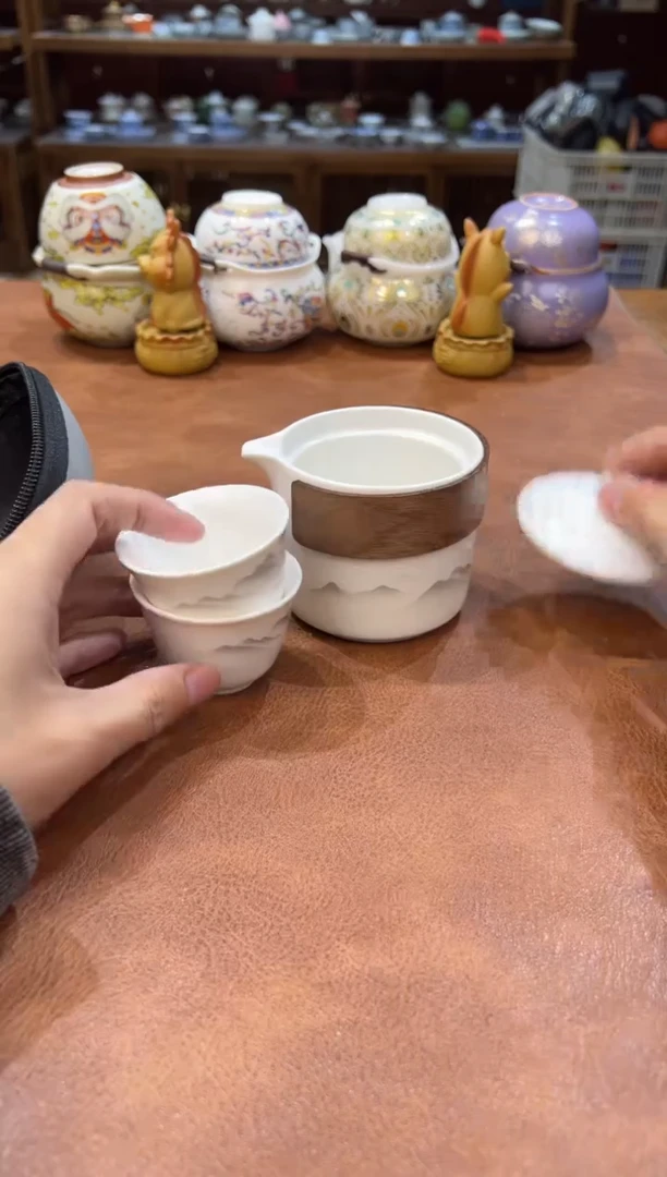 真的很便宜会开片的旅行茶具