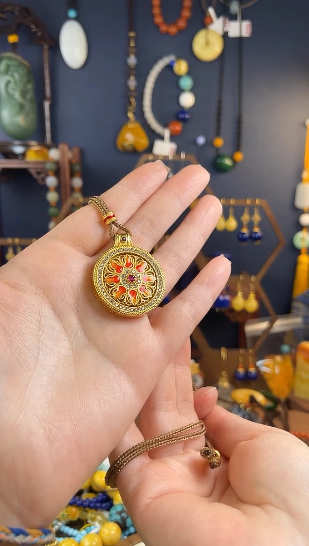 珐琅八方来福可旋转