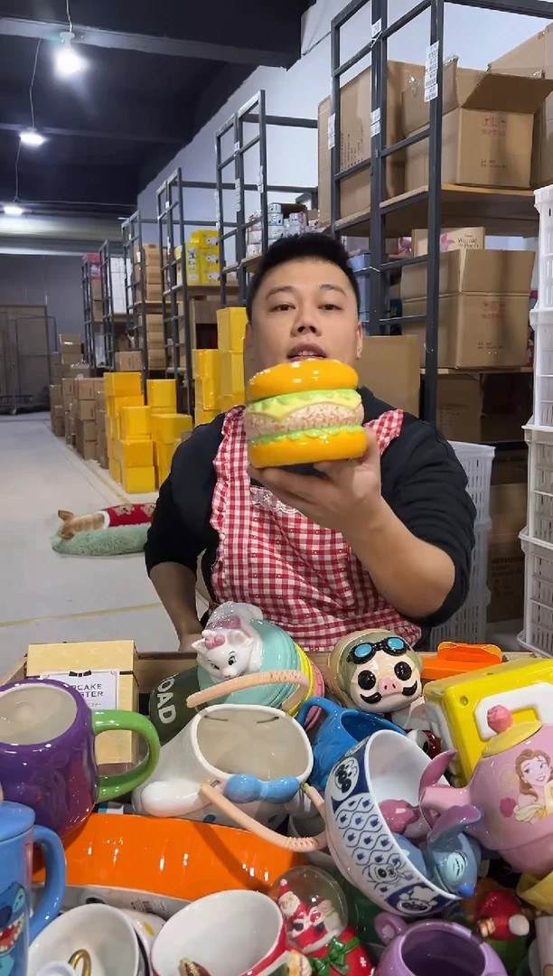 【闪购商品】杯陶瓷汉堡首饰盒
