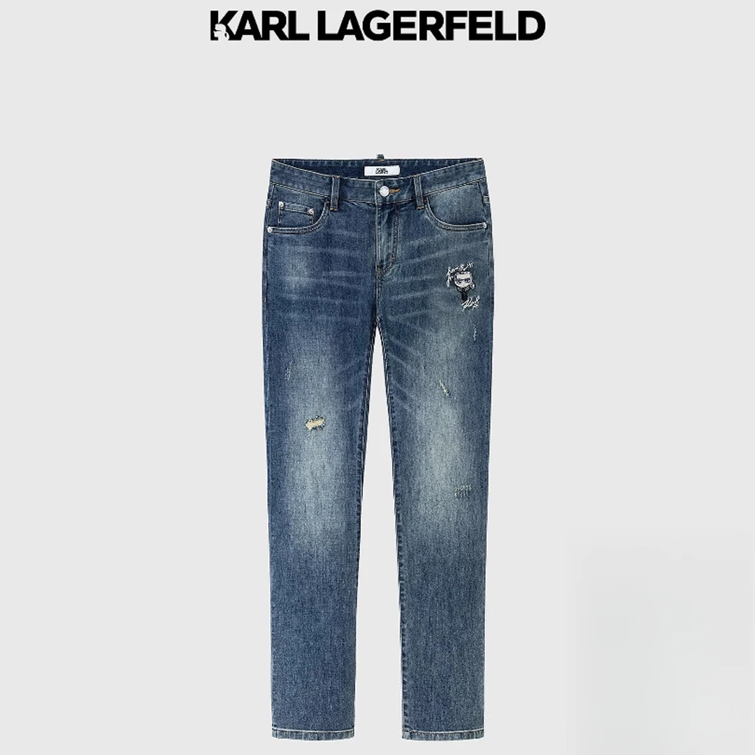 KARL LAGERFELD/卡尔拉格斐夏季爆款牛仔裤老佛爷M23X1100
