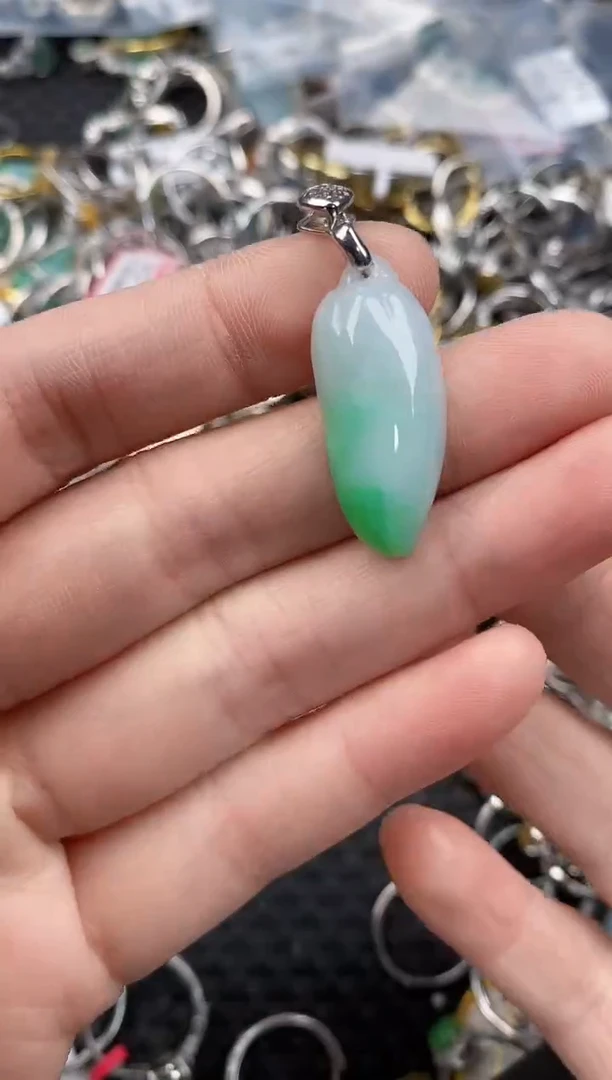 银S925镶嵌戒指翡翠333            5