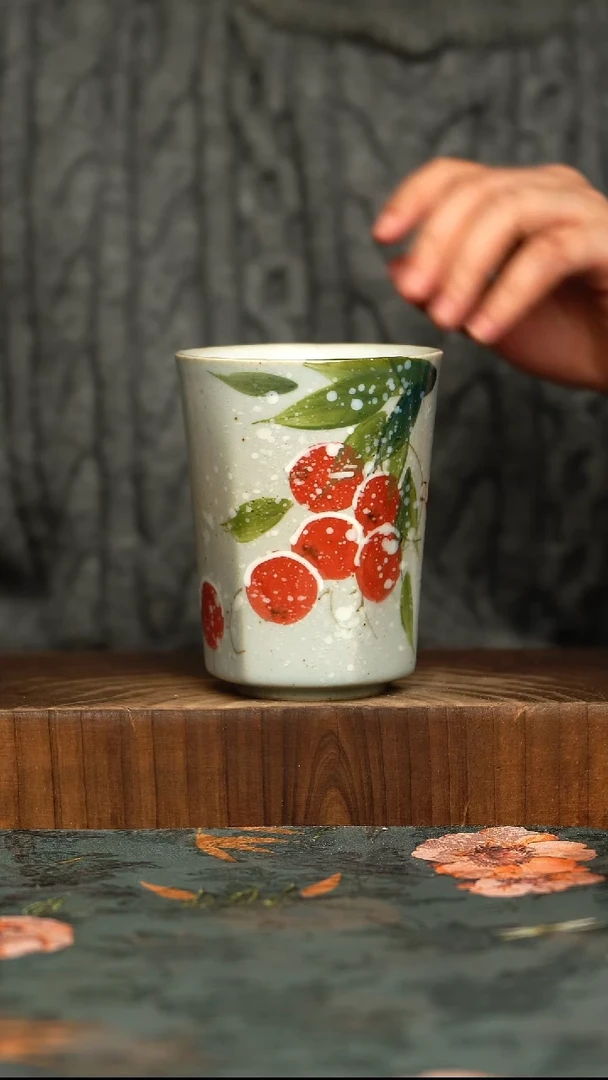 杯釉下彩手工手绘同款陶器