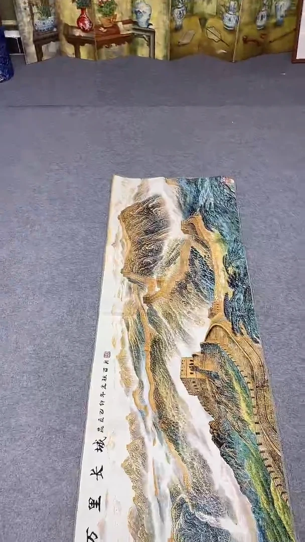 刺绣万里长城刺绣5646841313541