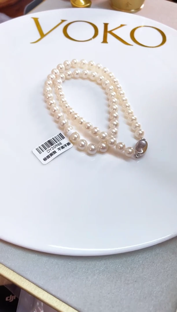 颈饰银S925镶嵌淡水珍珠6-7mm