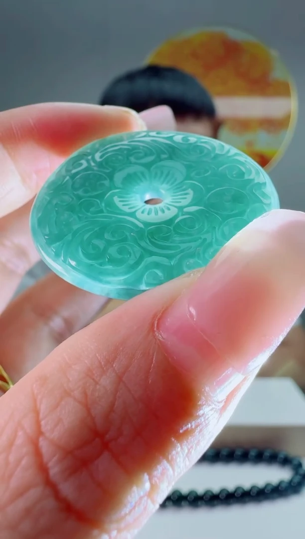 翡翠未镶嵌颈饰花扣多样性随机发其一