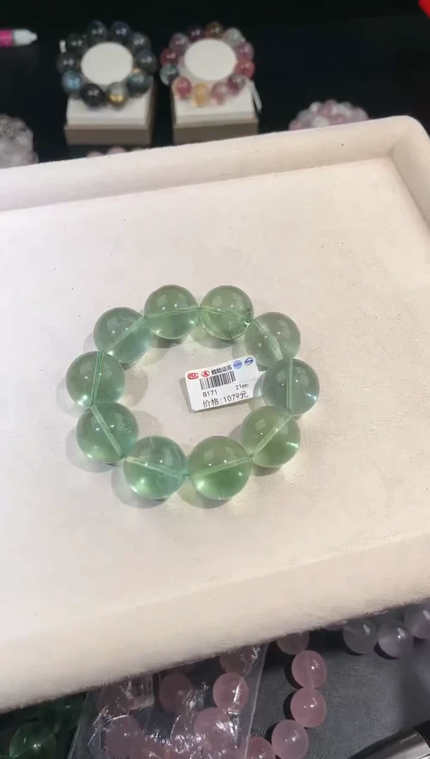 手链未镶嵌萤石多样性发一绿萤石21mm