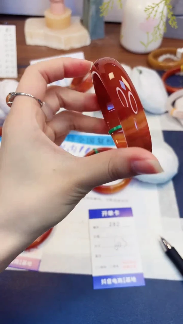 【闪购商品】石英质玉手镯未镶嵌282-玛瑙-圈口60