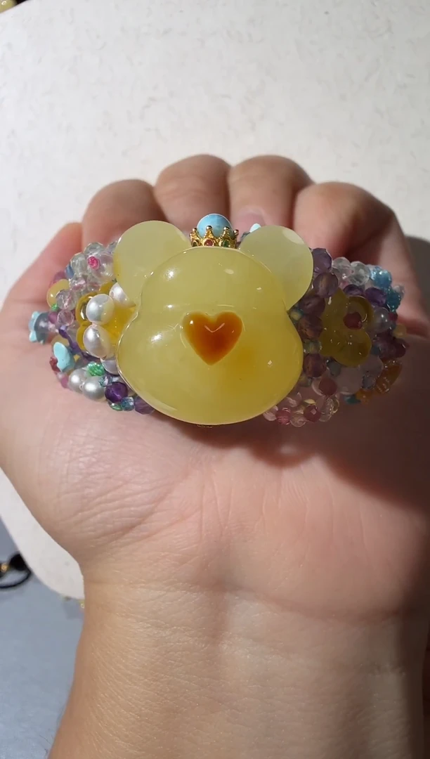 手链蜜蜡未镶嵌蜜蜡小熊手链