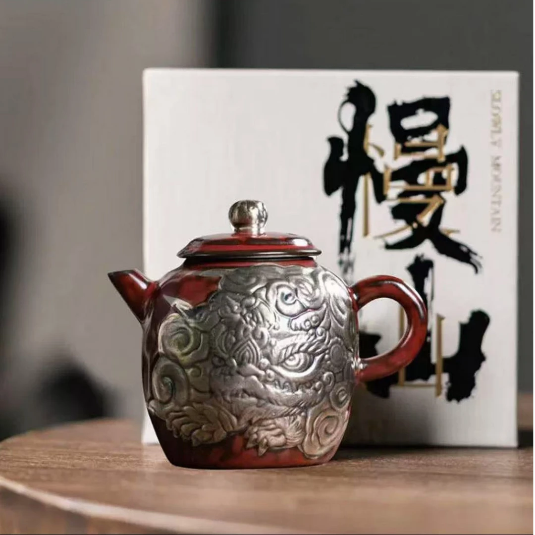 慢山山楂红醒狮壶高端泡茶壶150ml