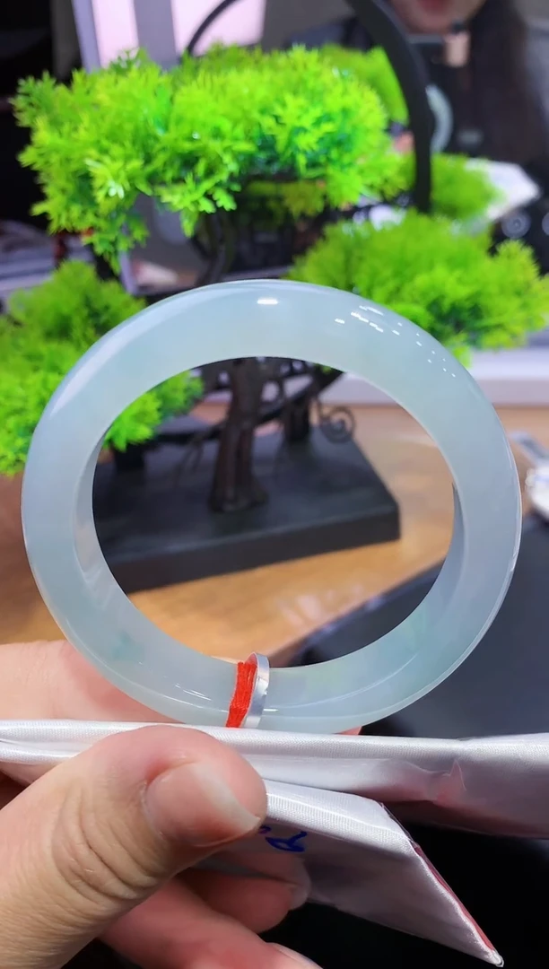 未镶嵌手镯翡翠-k39 天然缅甸A货翡翠57正圈总价9万定金2万