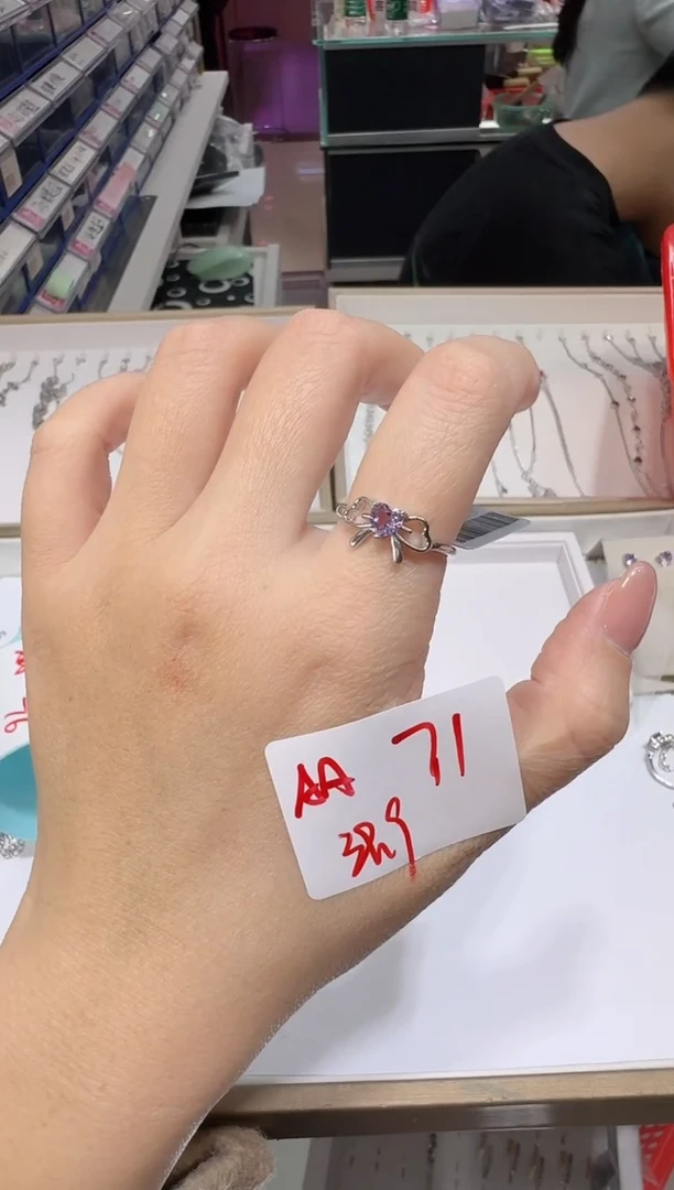 【闪购商品】水晶戒指银S925镶嵌多样性发一AA71