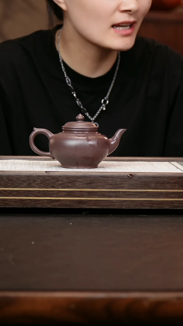 茶壶紫砂全手工 底槽清  笑樱壶