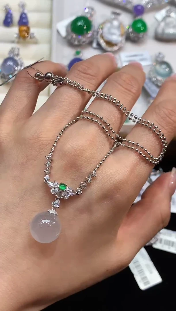 【闪购商品】翡翠套链18K金镶嵌2719