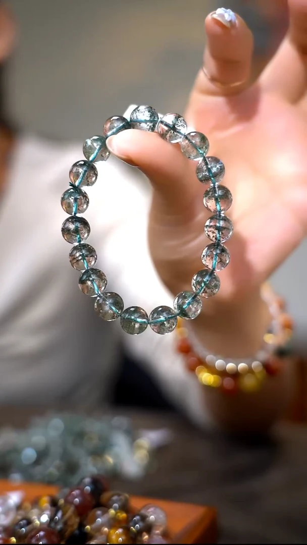 未镶嵌手链水晶绿幽灵