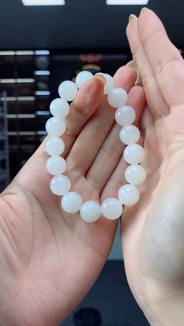 【闪购商品】和田玉手饰未镶嵌卡12圆珠