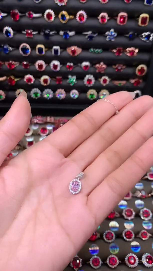 【闪购商品】蓝宝石吊坠(赠链)银S925镶嵌1