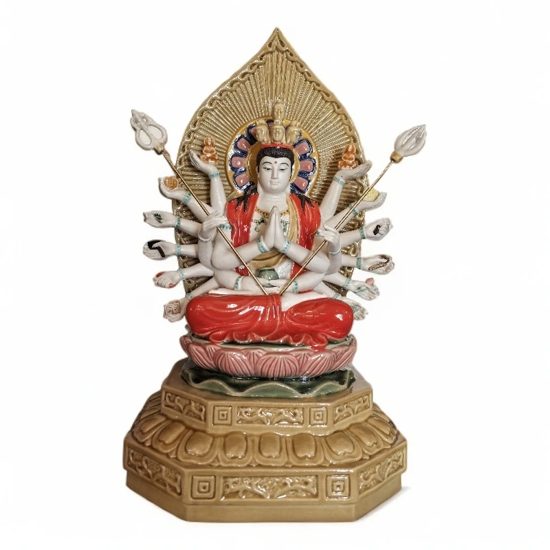邓师喜福堂生肖鼠守护神（千手观音）摆件