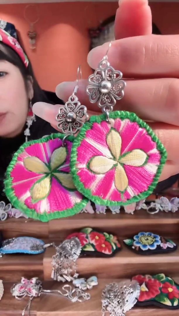 织绣长红绣艺坊刺绣耳环13