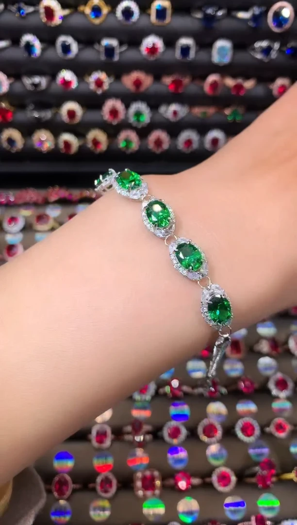 【闪购商品】透辉石手链银S925镶嵌1