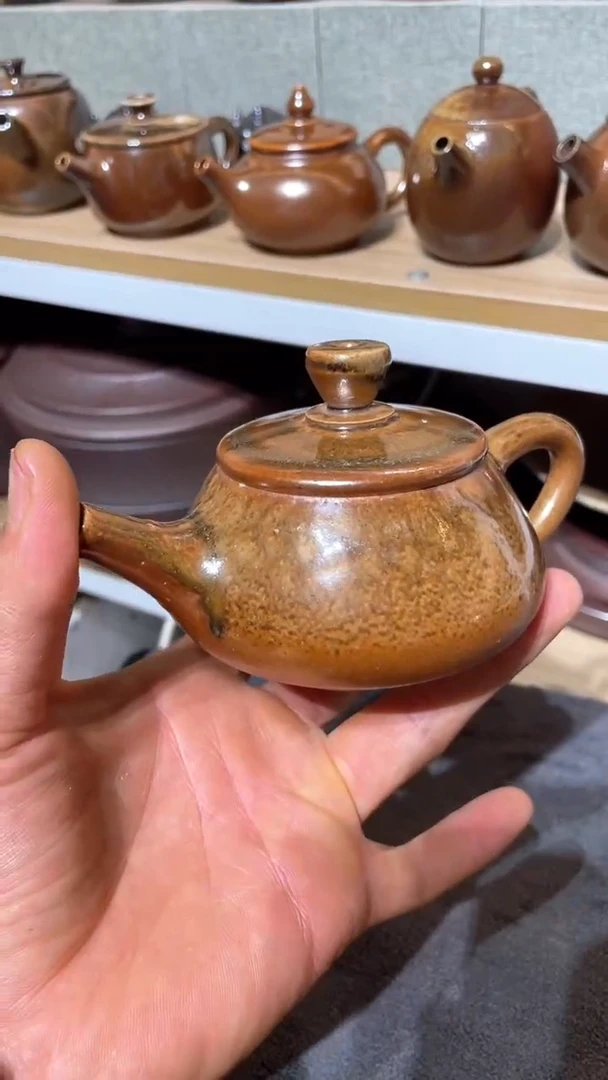 陶秋**风白泥石瓢壶