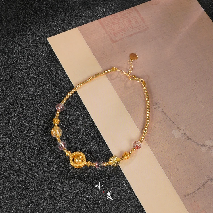18K金吸米星金草莓手链（多样性发货）G9817